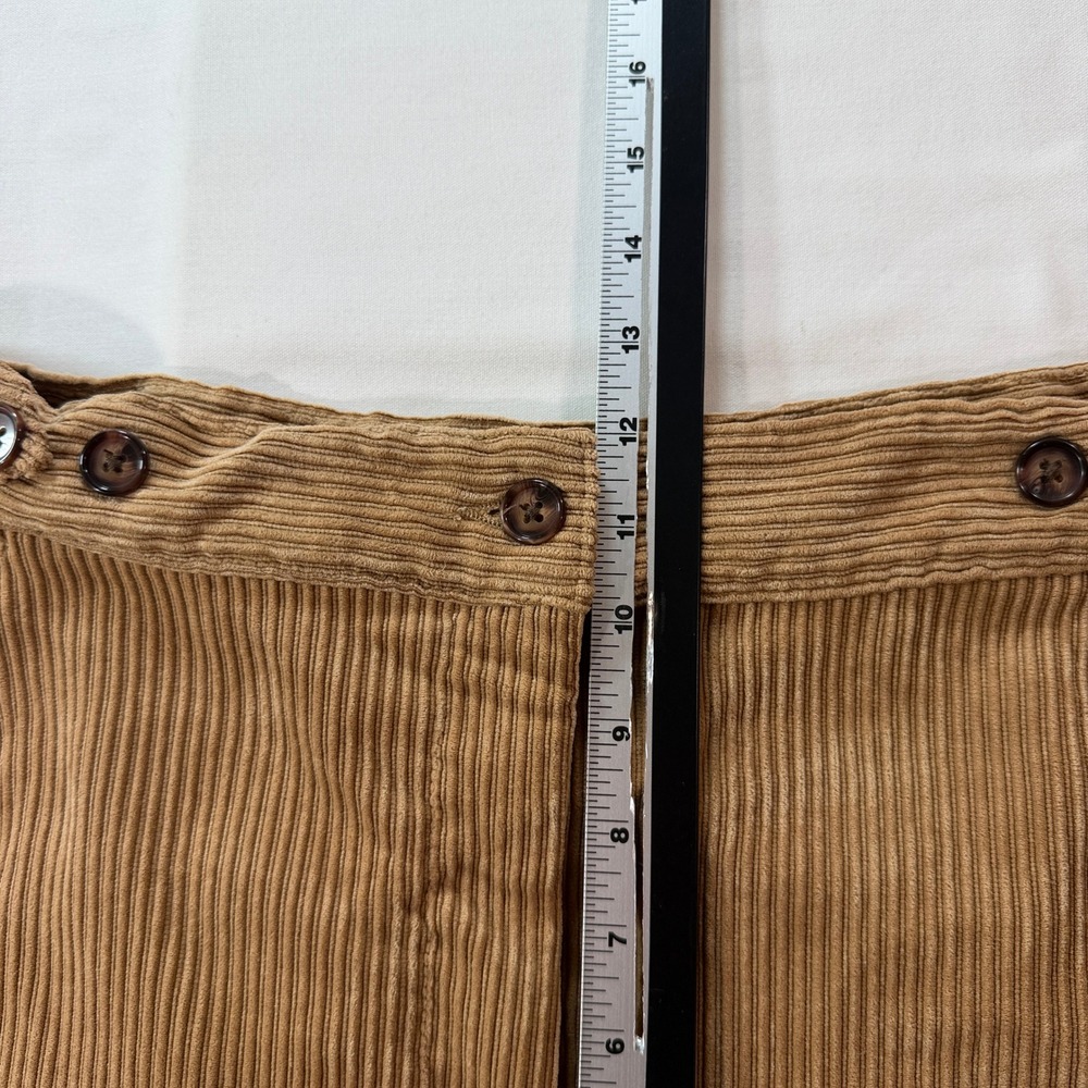 Gerard Darel Corduroy Trousers Wide Leg Tan Button Waist Size 42 (US 10) - Picture 6 of 10